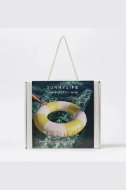 Sunnylife Speelgoed Slim Tube Pool Ring Tides Out Citrus Stripe