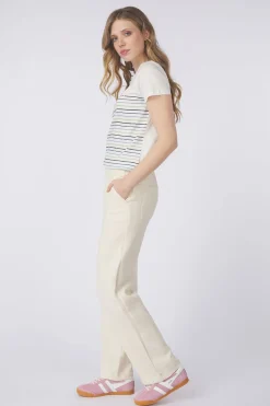 Tom Tailor Broek Straight Leg Seersucker Pants