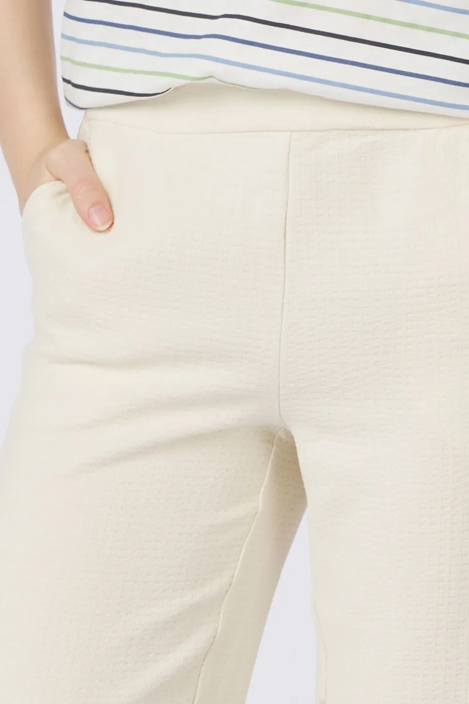 Tom Tailor Broek Straight Leg Seersucker Pants