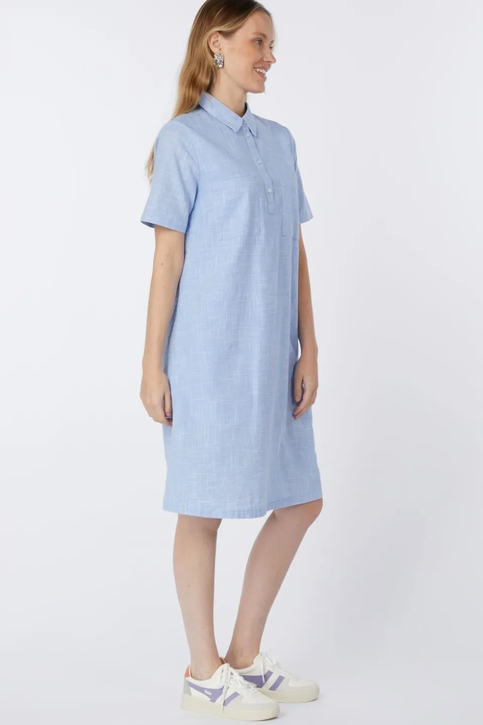 Tom Tailor Jurk Dress With Slub Structure