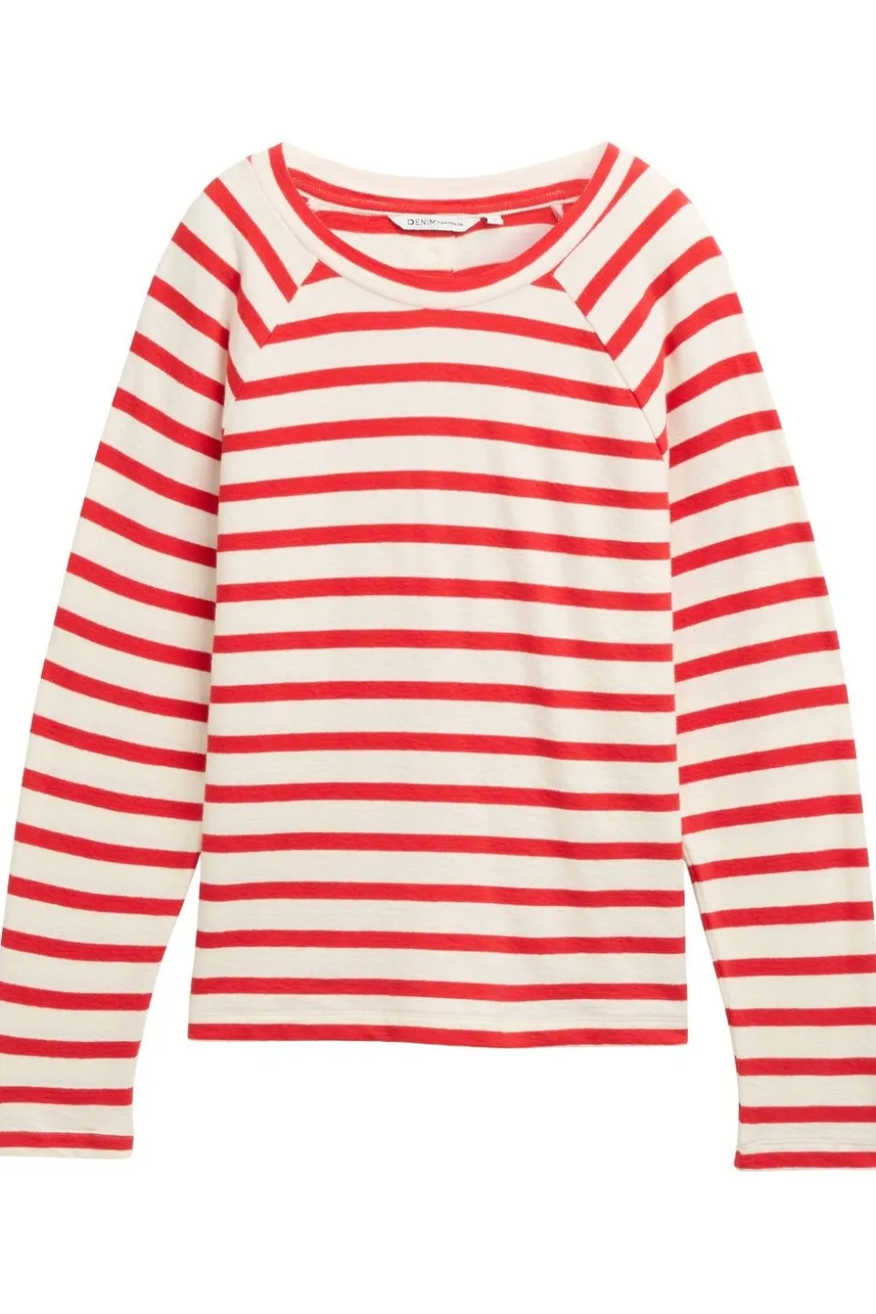 Tom Tailor Trui Striped Boxy T-Shirt With Buttons