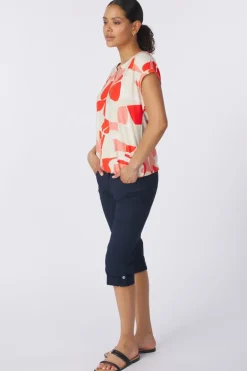 Tom Tailor T-Shirt T-Shirt Alloverprinted V-Neck