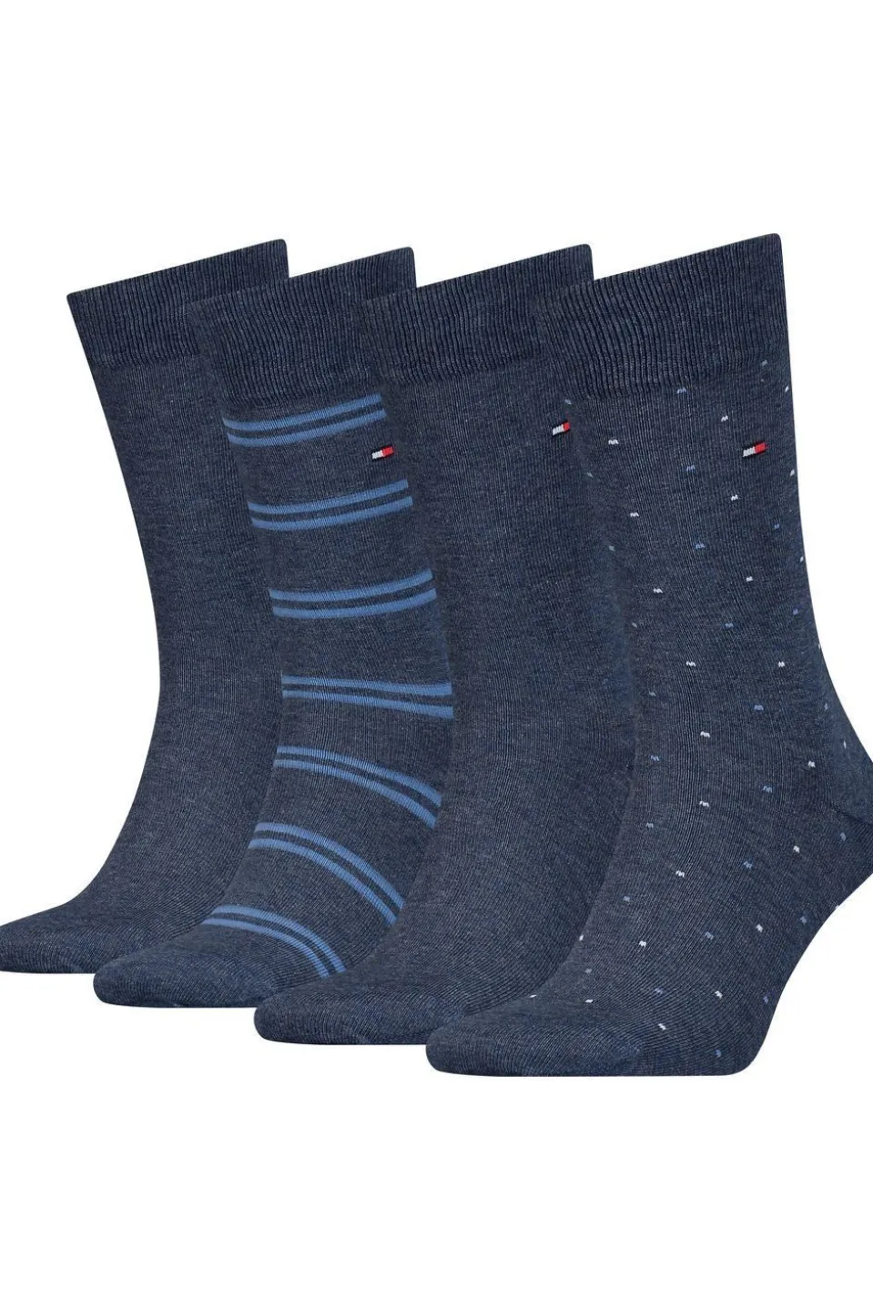 Tommy Hilfiger Socks Sokken Th Men Sock 4P Tin Giftbox Stripe Dot