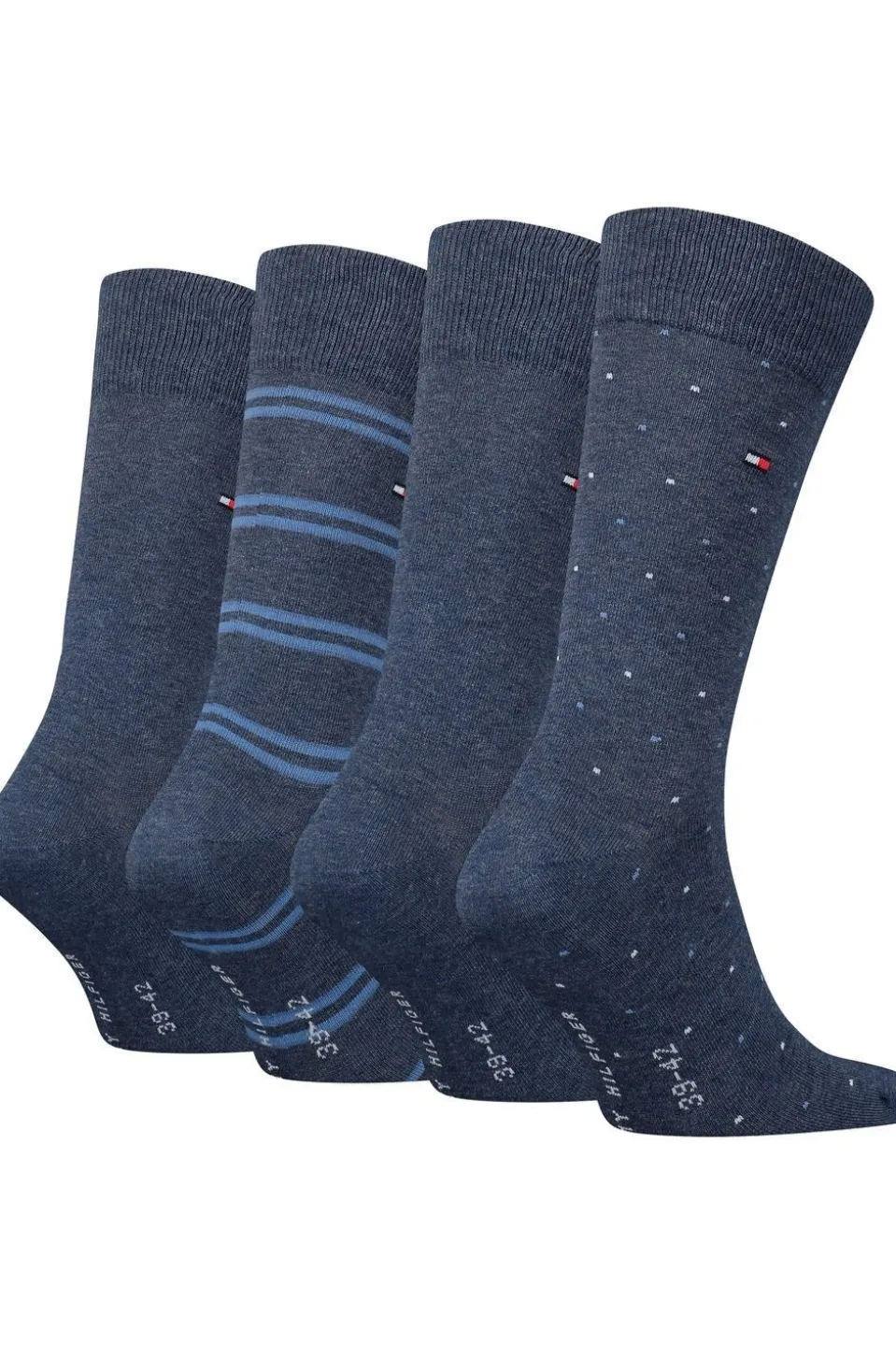 Tommy Hilfiger Socks Sokken Th Men Sock 4P Tin Giftbox Stripe Dot