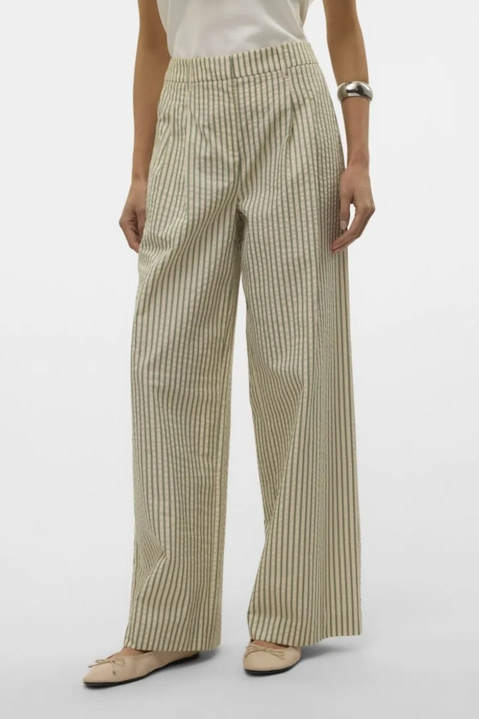Vero Moda Broek Siv Wide Striped
