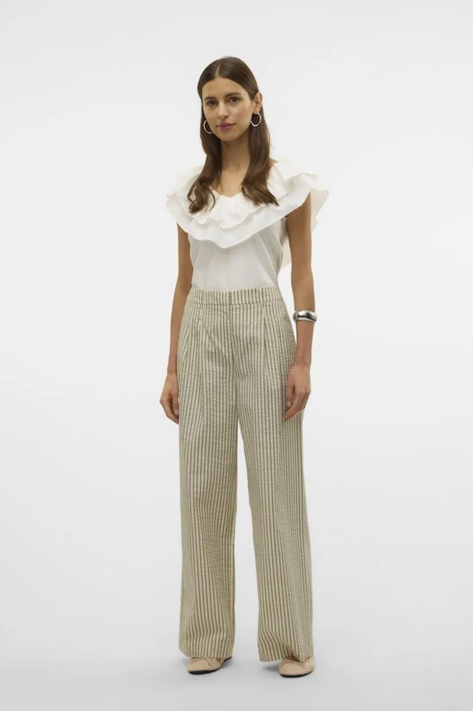 Vero Moda Broek Siv Wide Striped
