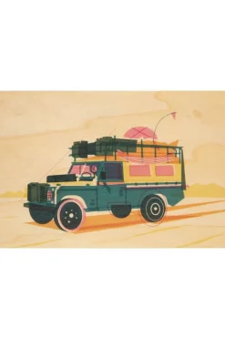 Woodhi Wenskaart Postcard Land Rover