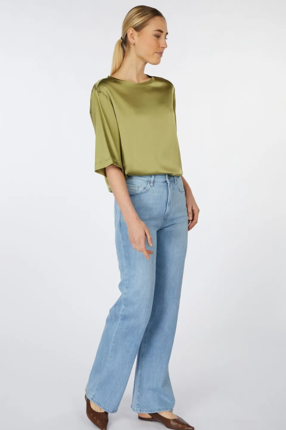 Yaya Blouse Oversized Satin