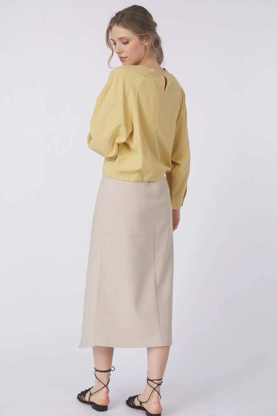 Yaya Blouse Raglan With Drawcord