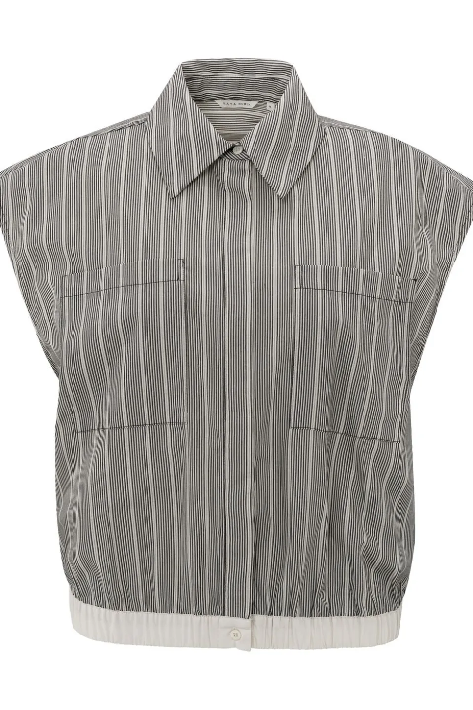 Yaya Hemd Sleeveless Blouse W. Elastic Waistband