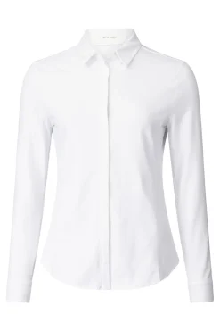 Yaya Hemd Soft Jersey Cotton Blend Shirt With Blind Placket