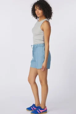 Yaya Short Chambrays With Elastic Waist, Pockets And Dr