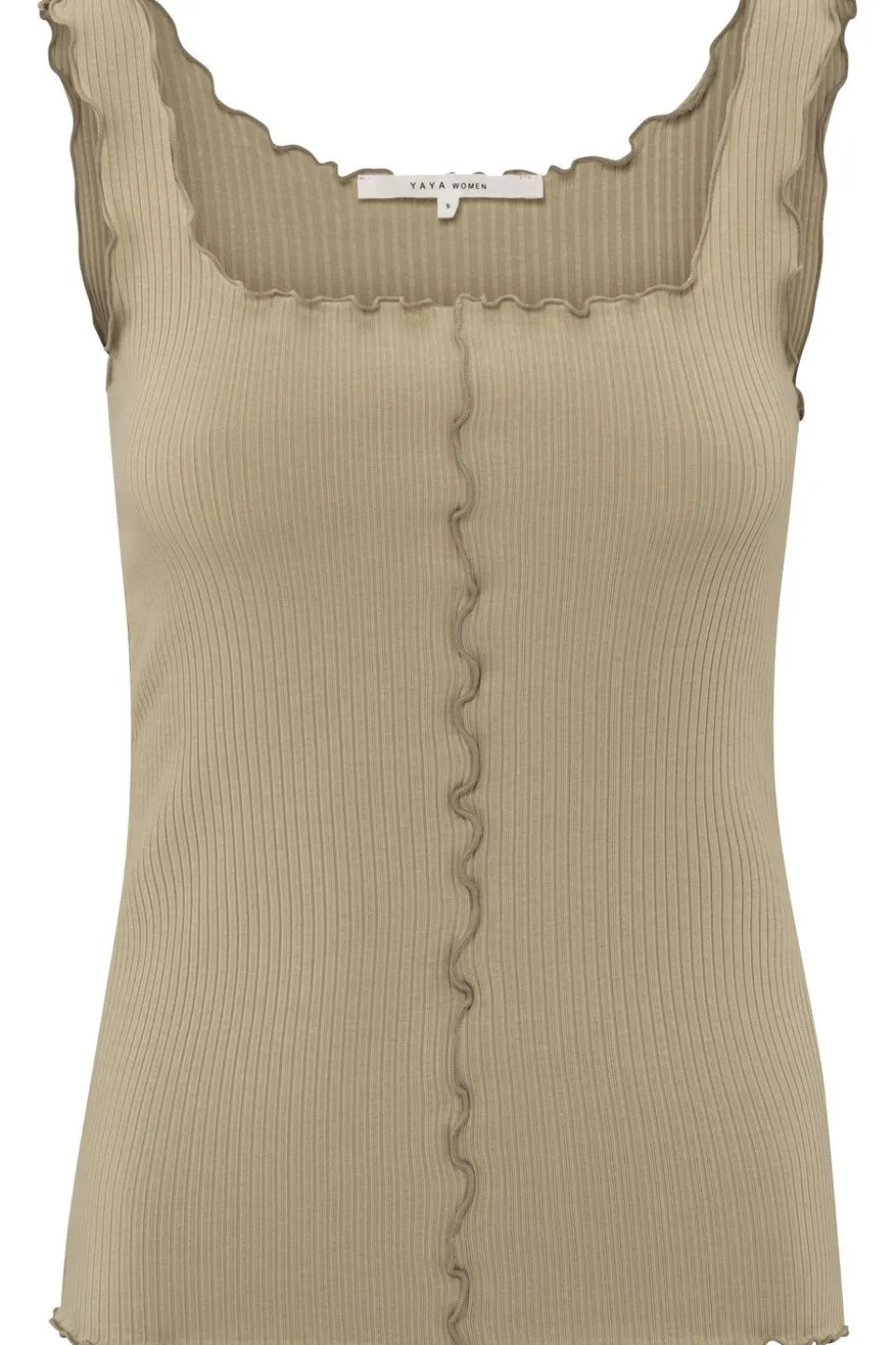 Yaya Top Singlet With Frilled Seams
