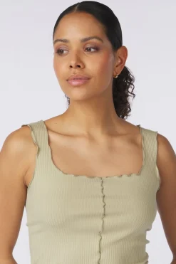 Yaya Top Singlet With Frilled Seams