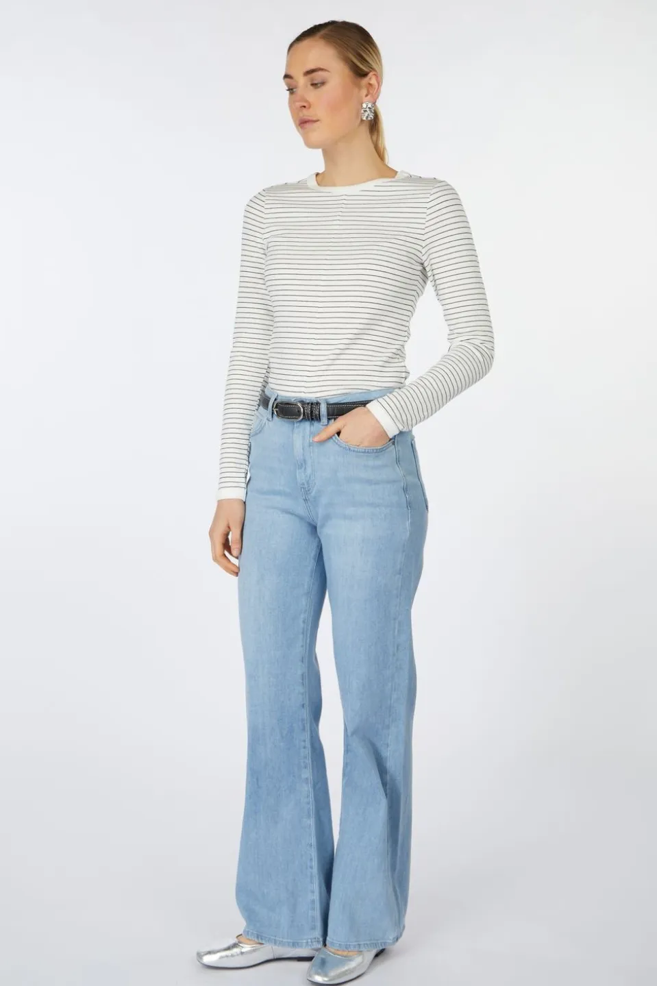 Yaya T-Shirt Striped Long Sleeve With Contrast Details